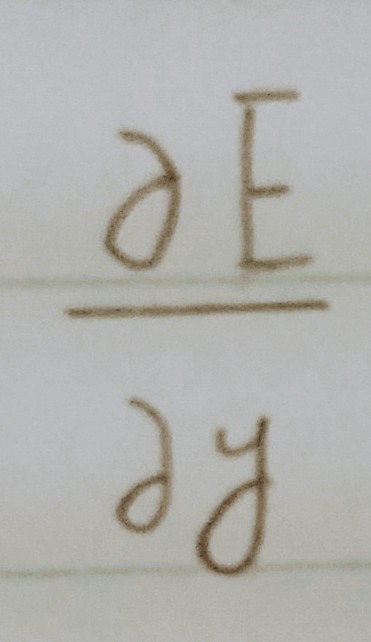 Eをyで微分