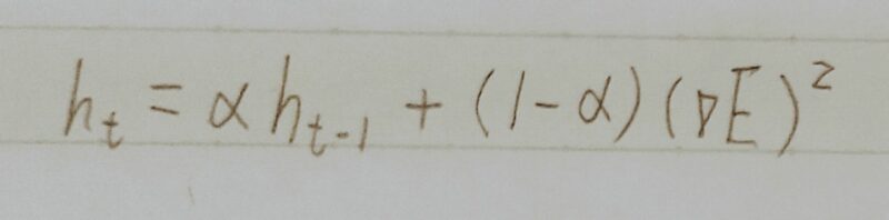 RMSPropの数式①