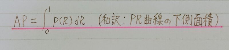 Average Precisionの定義式