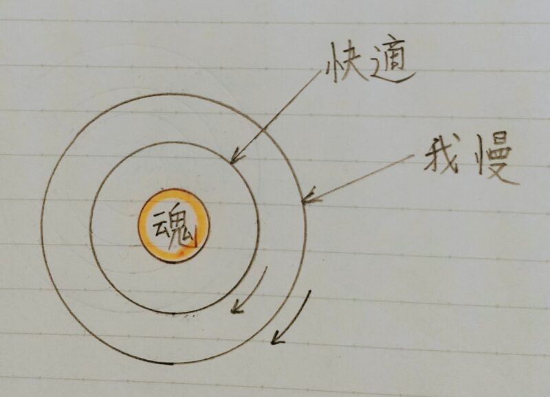 快適な軌道と我慢の軌道のイメージ