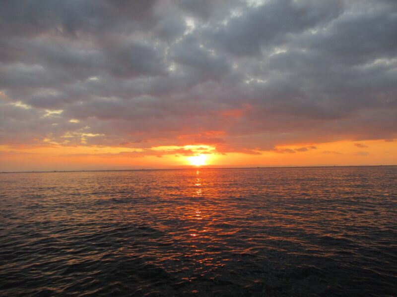 海の夜明け